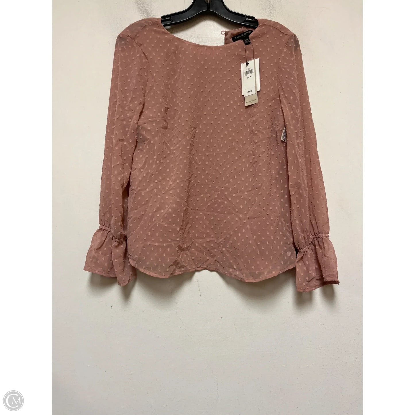 Top Long Sleeve By Banana Republic In Pink, Size: Xsp