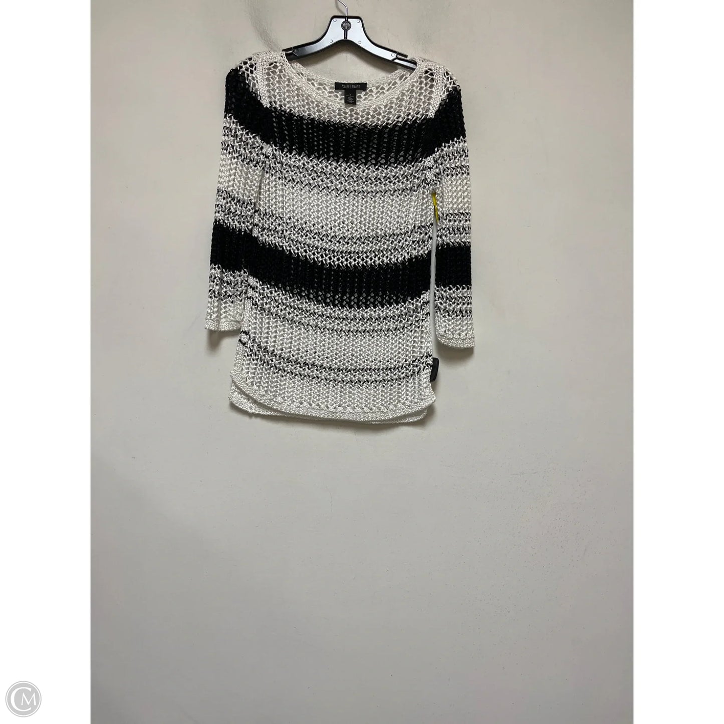 Top Long Sleeve By White House Black Market In Black & White, Size: S