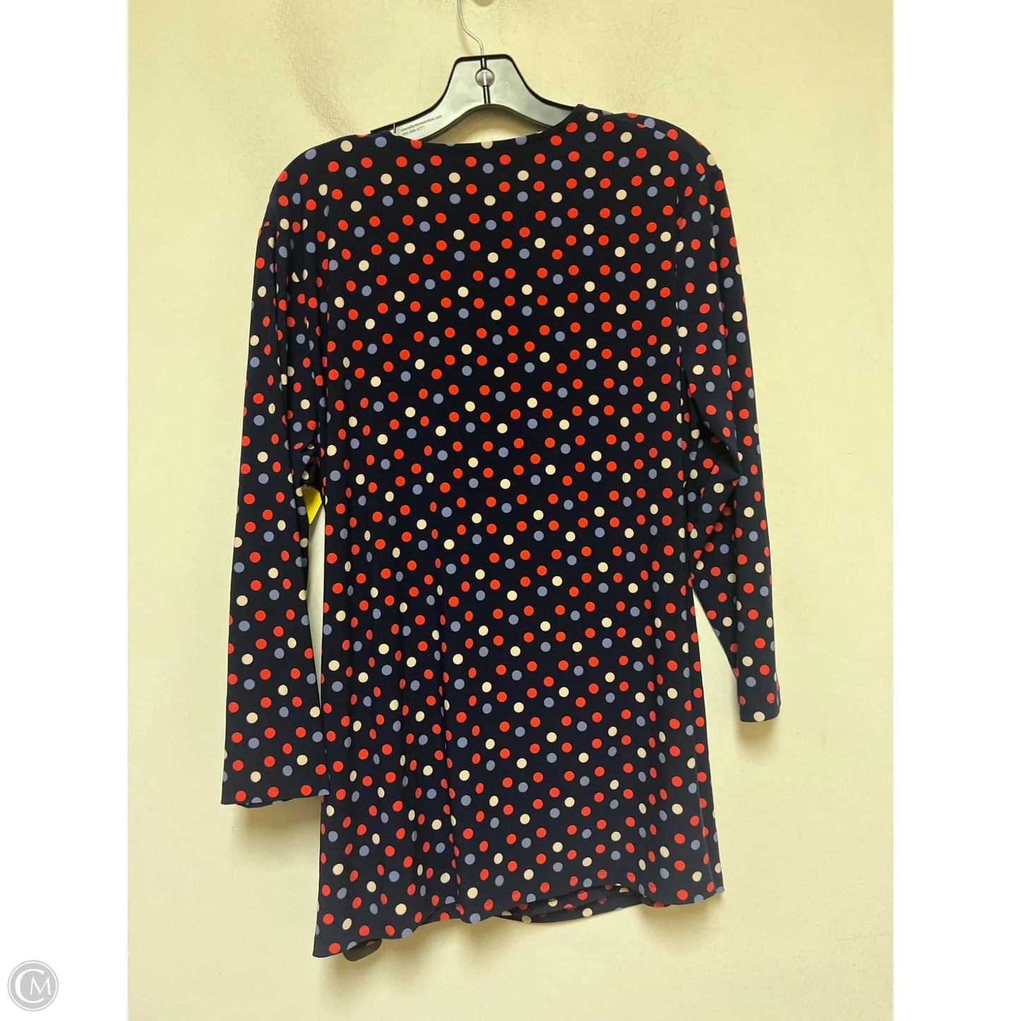 Top Long Sleeve By Anne Klein In Polkadot Pattern, Size: Xl