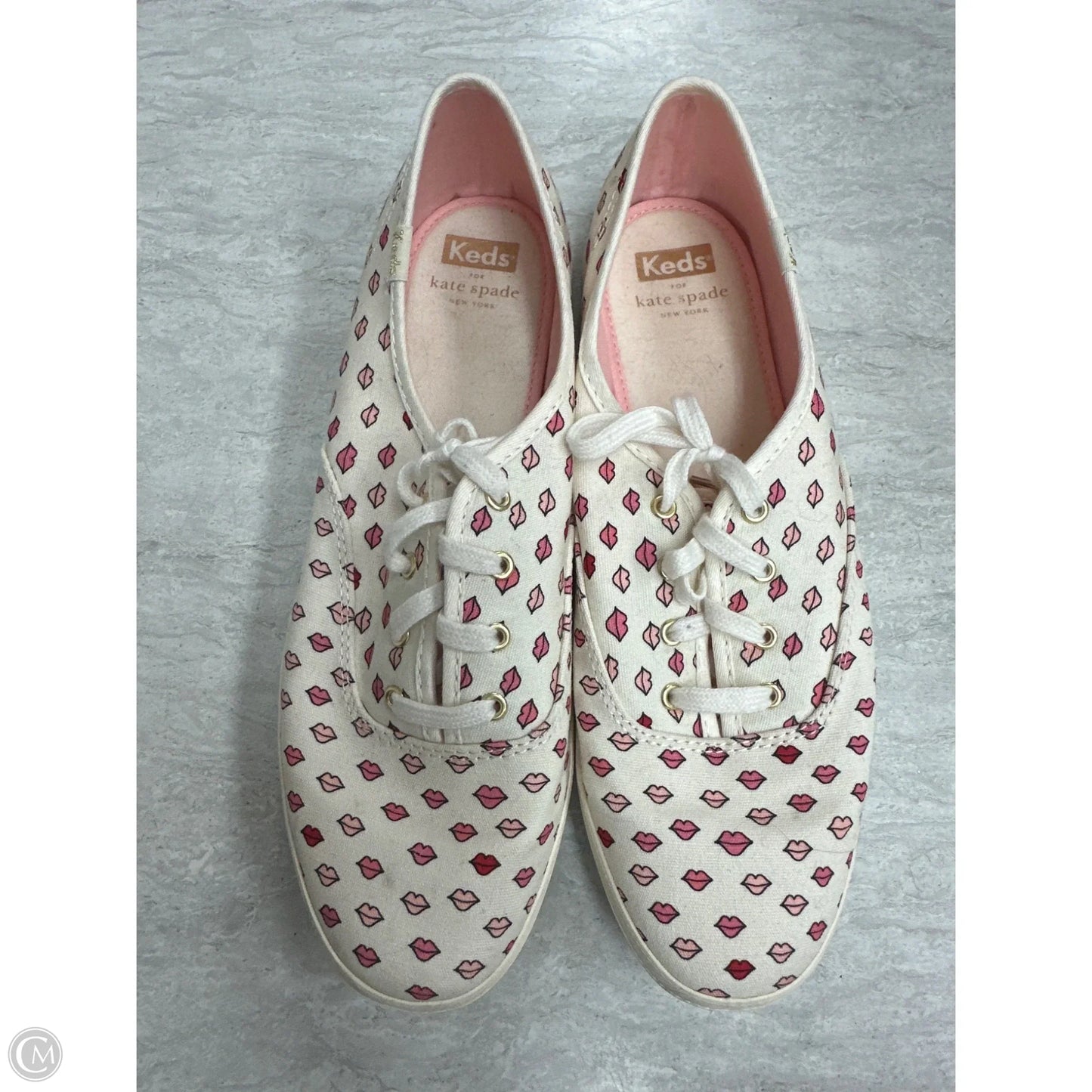Shoes Sneakers By Keds In Cream & Pink, Size: 9.5