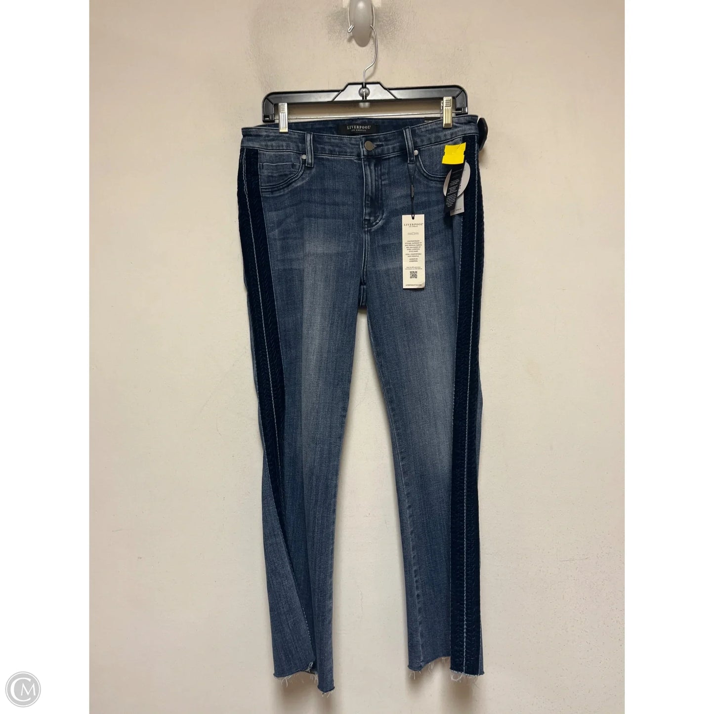 Jeans Straight By Liverpool In Blue Denim, Size: 8