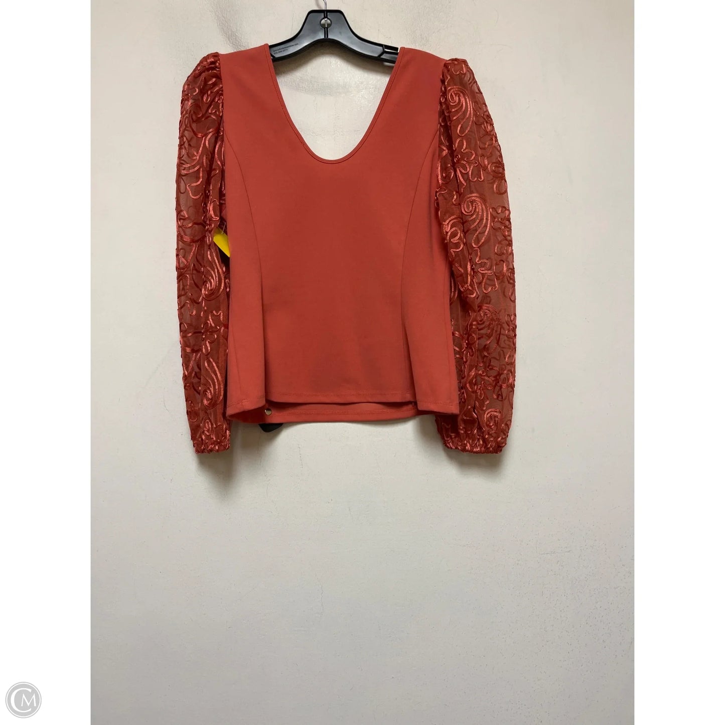 Top Long Sleeve By Marc New York In Orange, Size: S