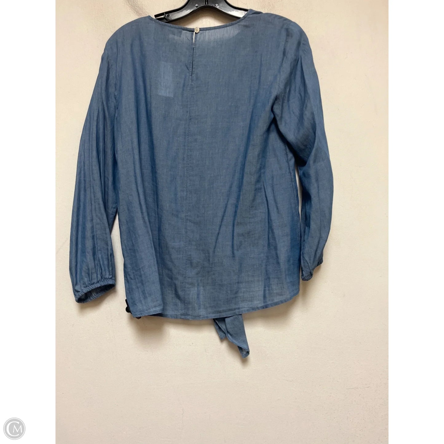 Top Long Sleeve By Loft In Blue Denim, Size: Xs