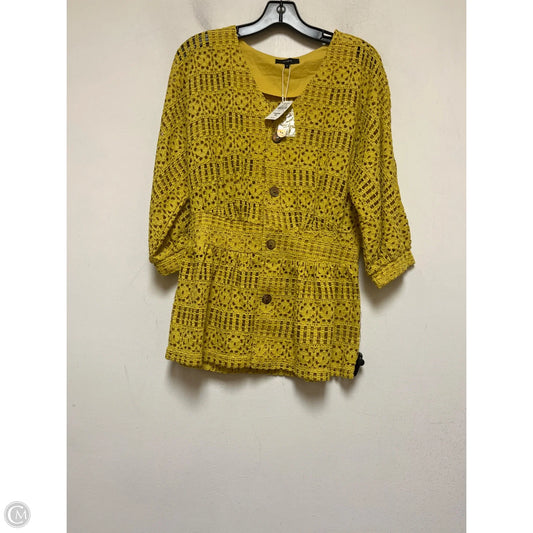 Top Short Sleeve By Clothes Mentor In Yellow, Size: S
