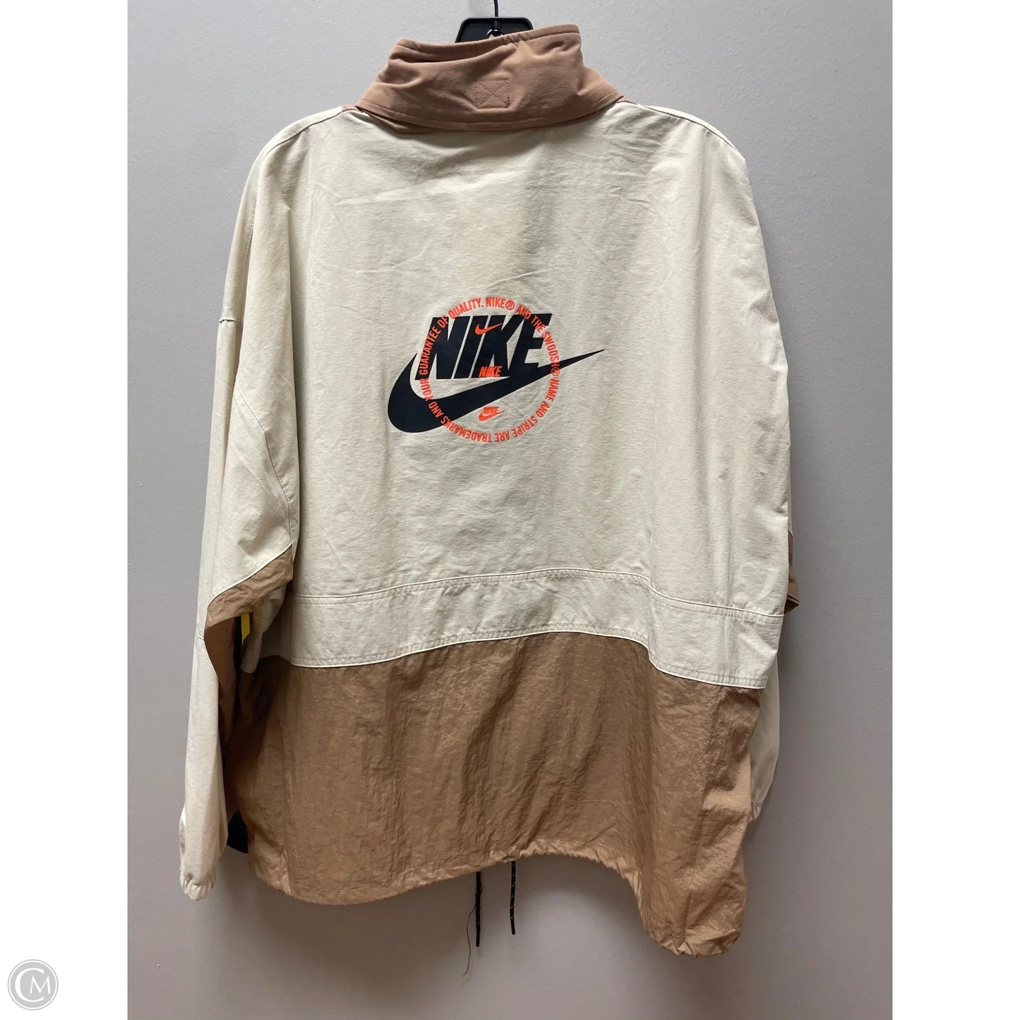 Jacket Windbreaker By Nike In Tan, Size: Xl