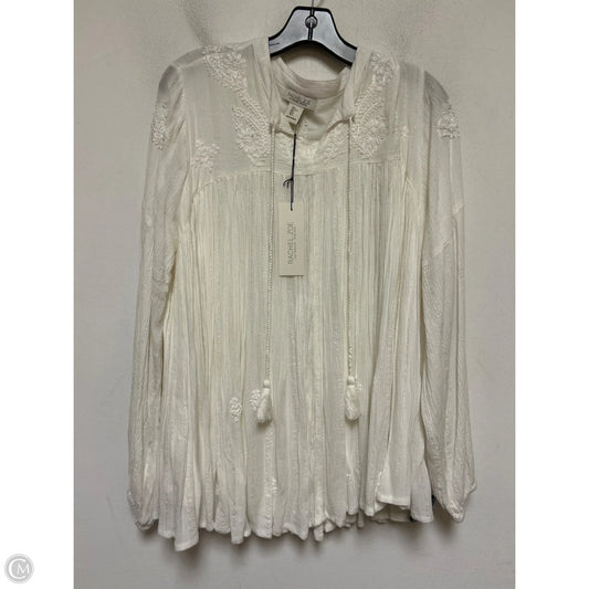 Top Long Sleeve By Rachel Zoe In White, Size: L