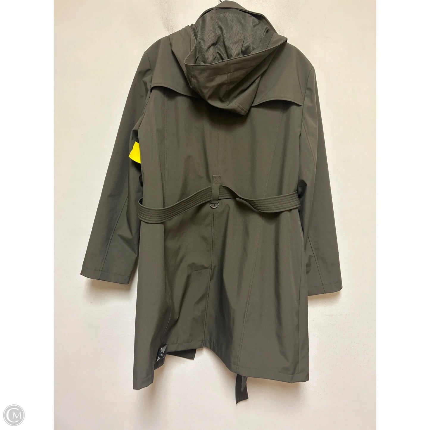 Coat Raincoat By Calvin Klein In Green, Size: Xl