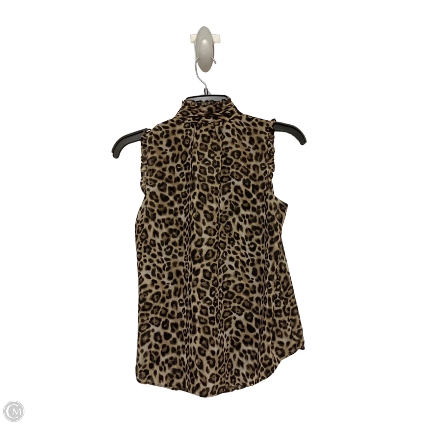Top Sleeveless By White House Black Market In Animal Print, Size: Xs