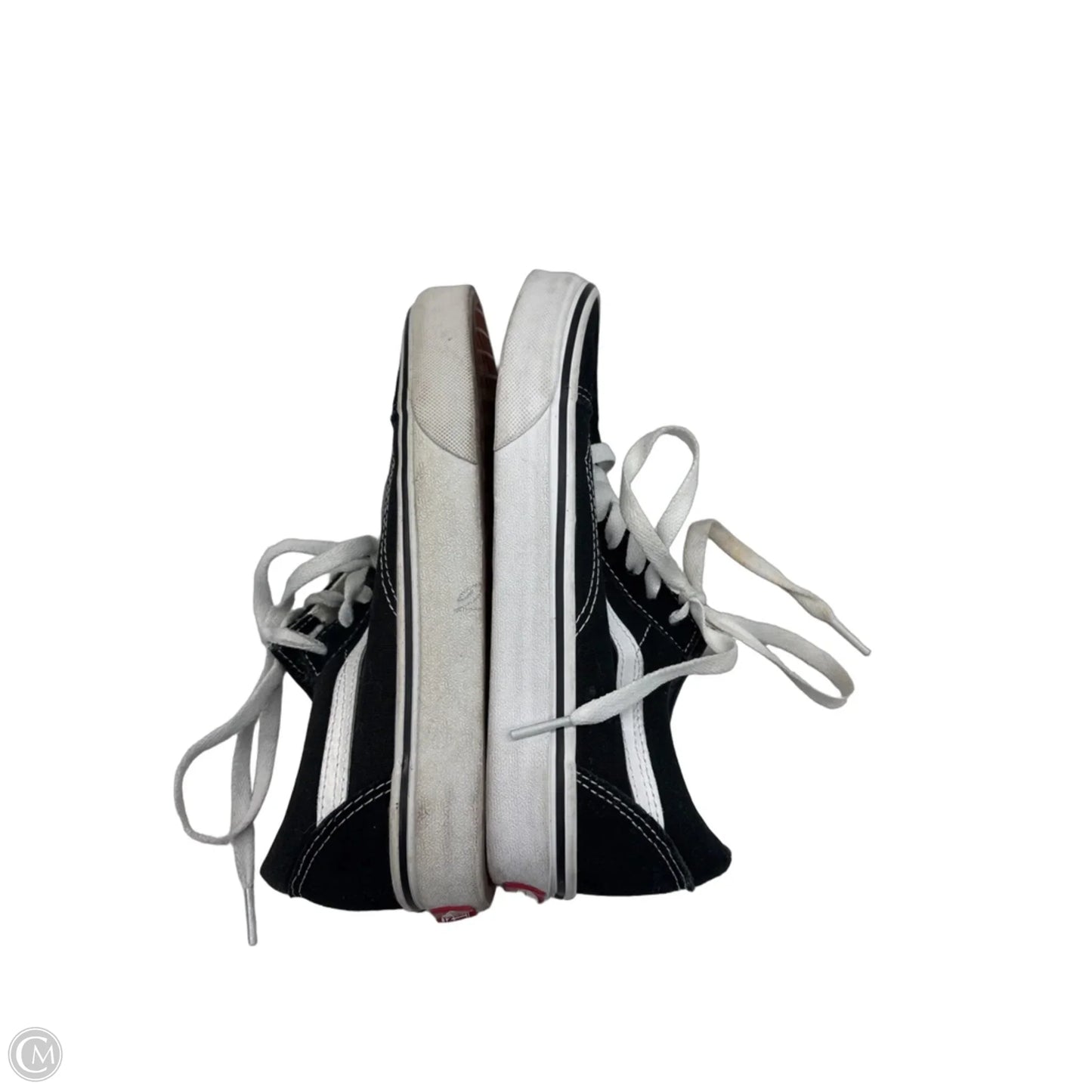 Shoes Sneakers By Vans In Black & White, Size: 6.5