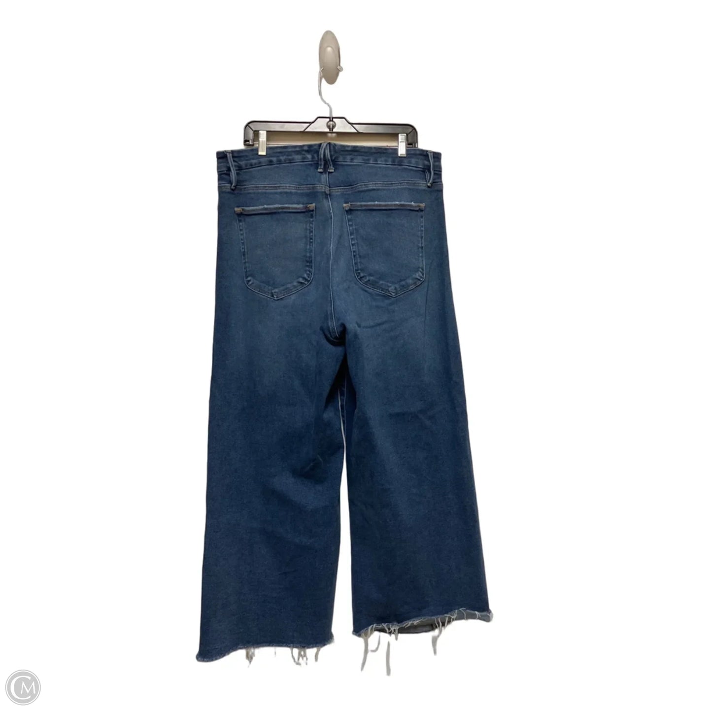Jeans Wide Leg By Good American In Blue Denim, Size: 16