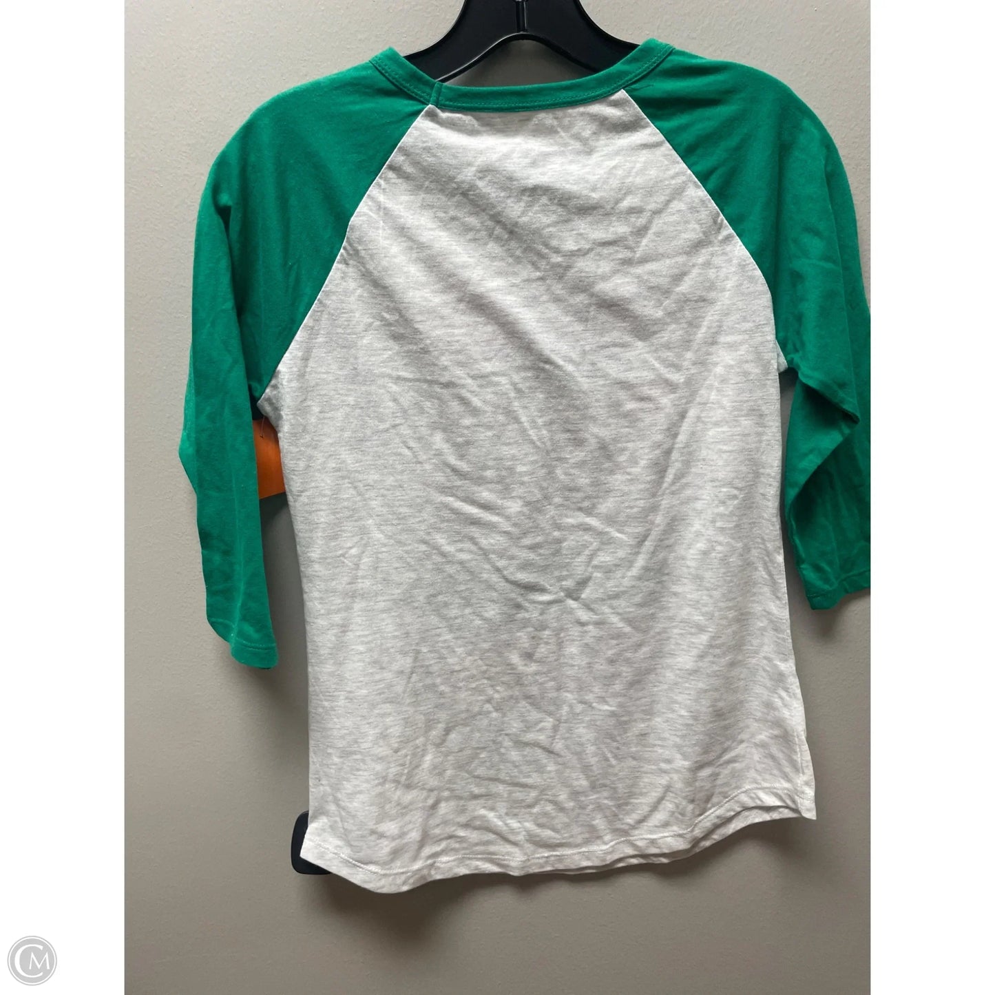 Top Long Sleeve Basic By Disney Store In Green & Grey, Size: Xs