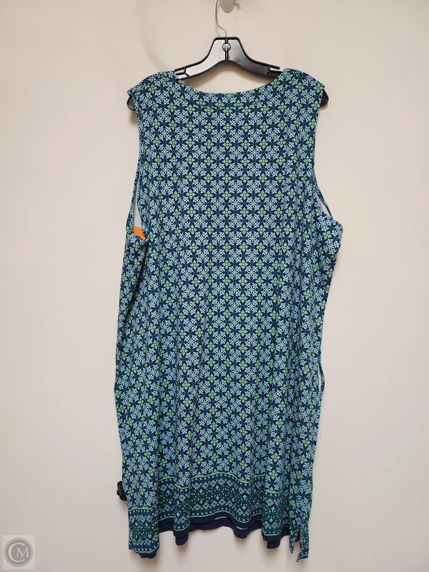 Dress Casual Short By Lands End In Blue & Green, Size: 3x