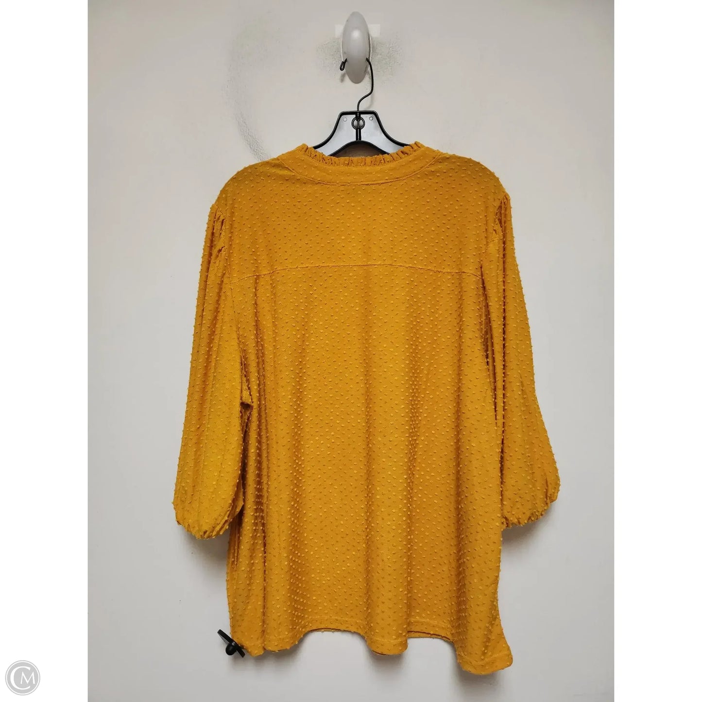 Top Short Sleeve By Zac And Rachel In Yellow, Size: 2x