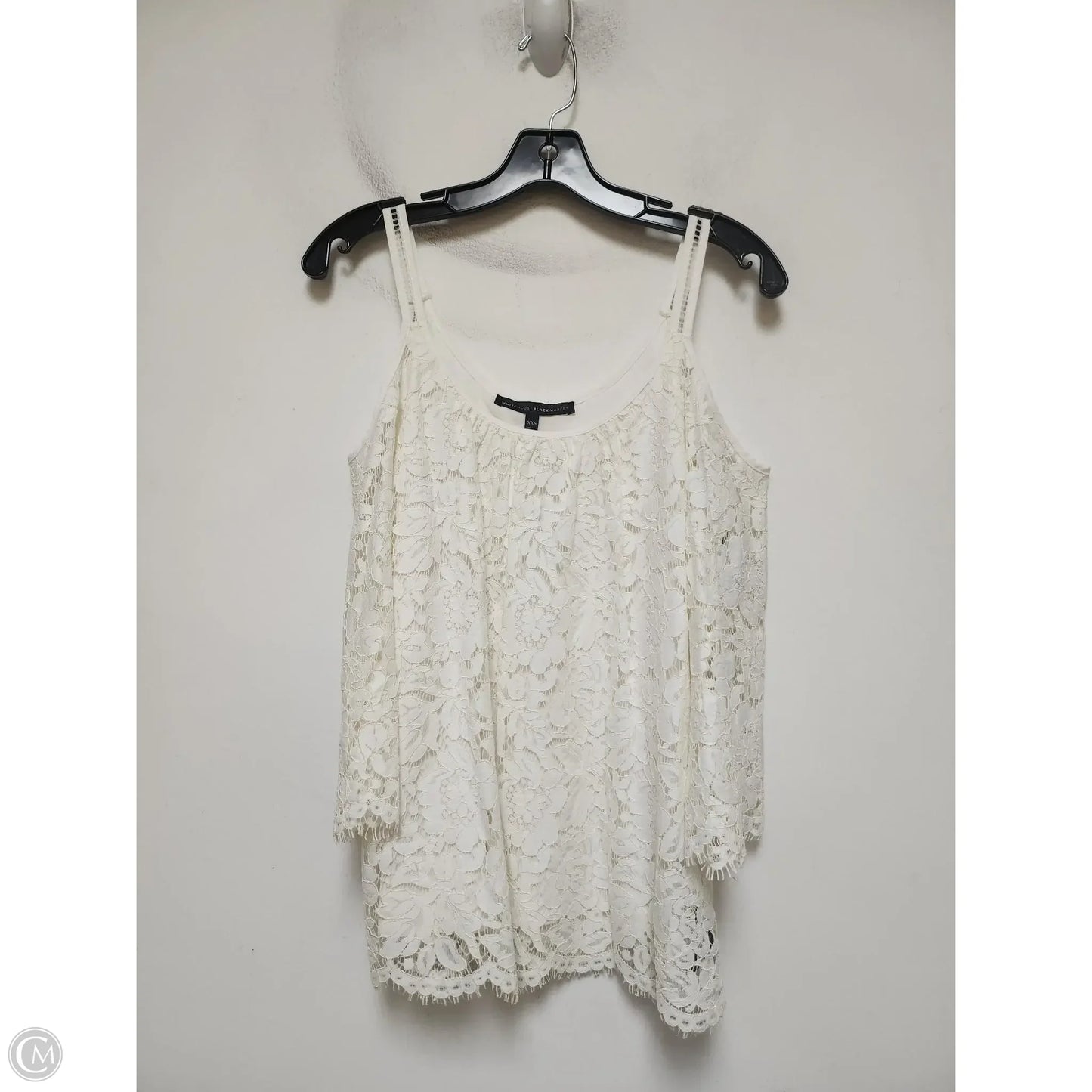 Top Short Sleeve By White House Black Market In Cream, Size: Xxs