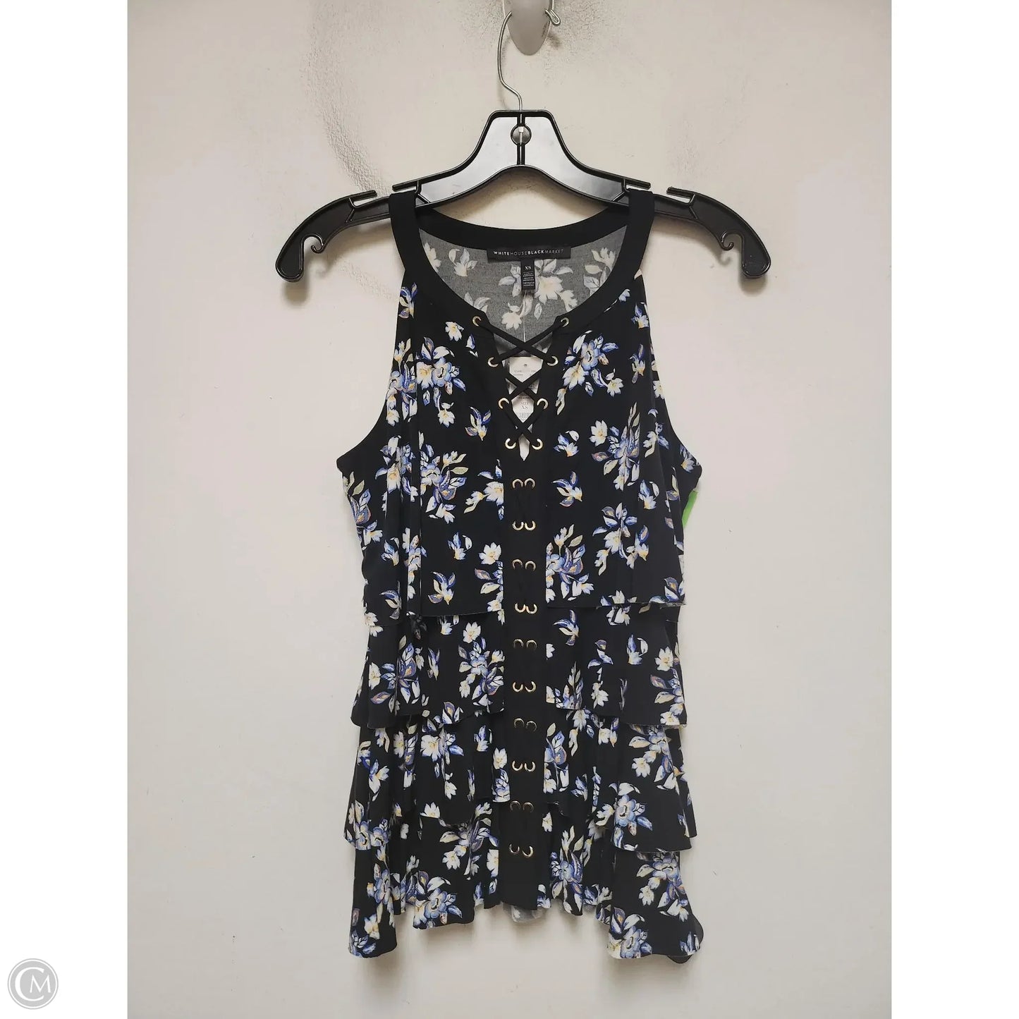 Top Sleeveless By White House Black Market In Floral Print, Size: Xs