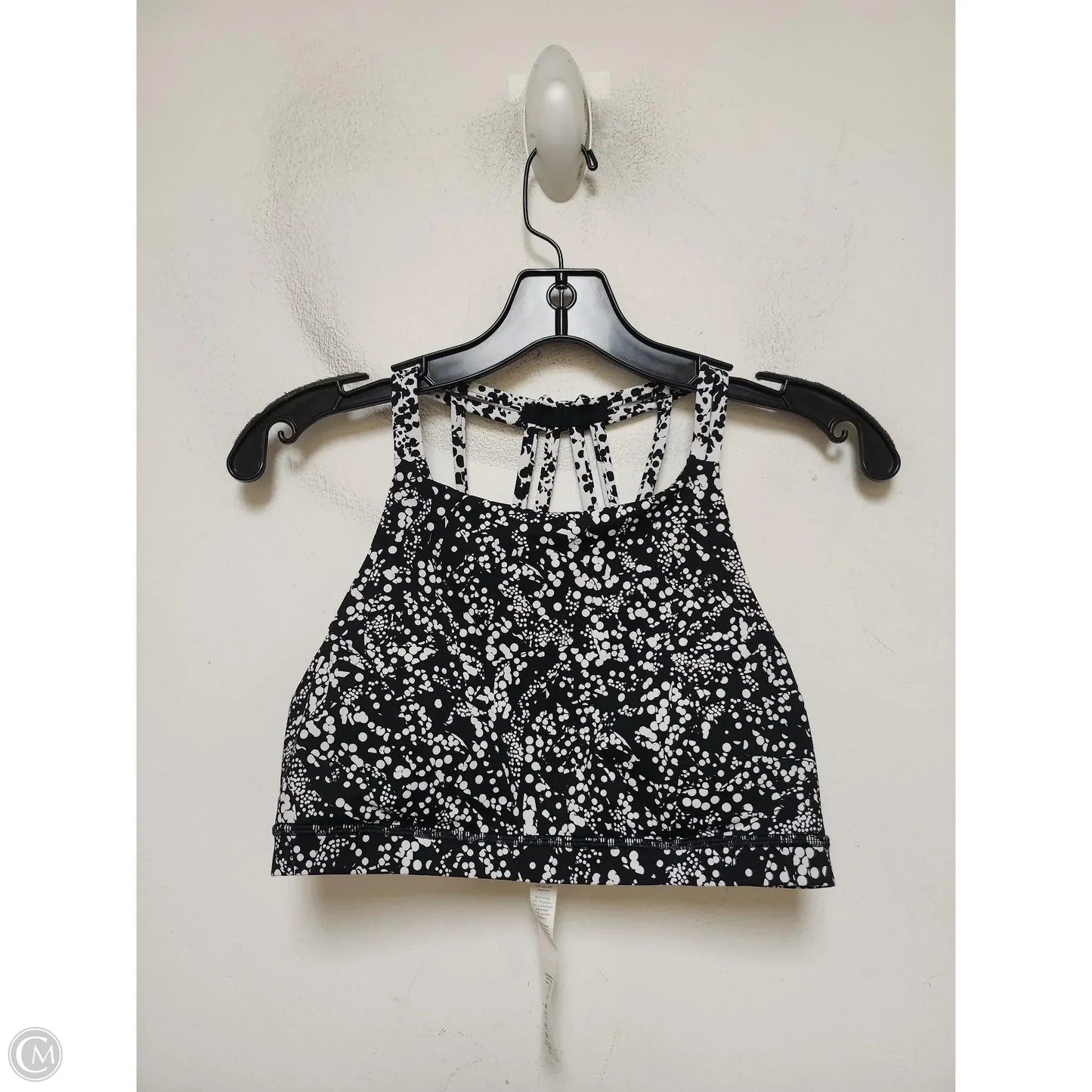 Athletic Bra By Lululemon In Black & White, Size: 6
