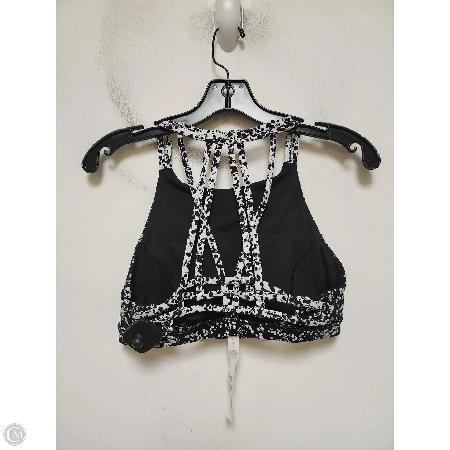 Athletic Bra By Lululemon In Black & White, Size: 6