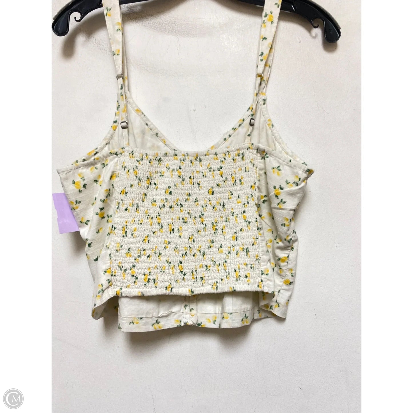 Tank Top By Abercrombie And Fitch In White & Yellow, Size: Xl