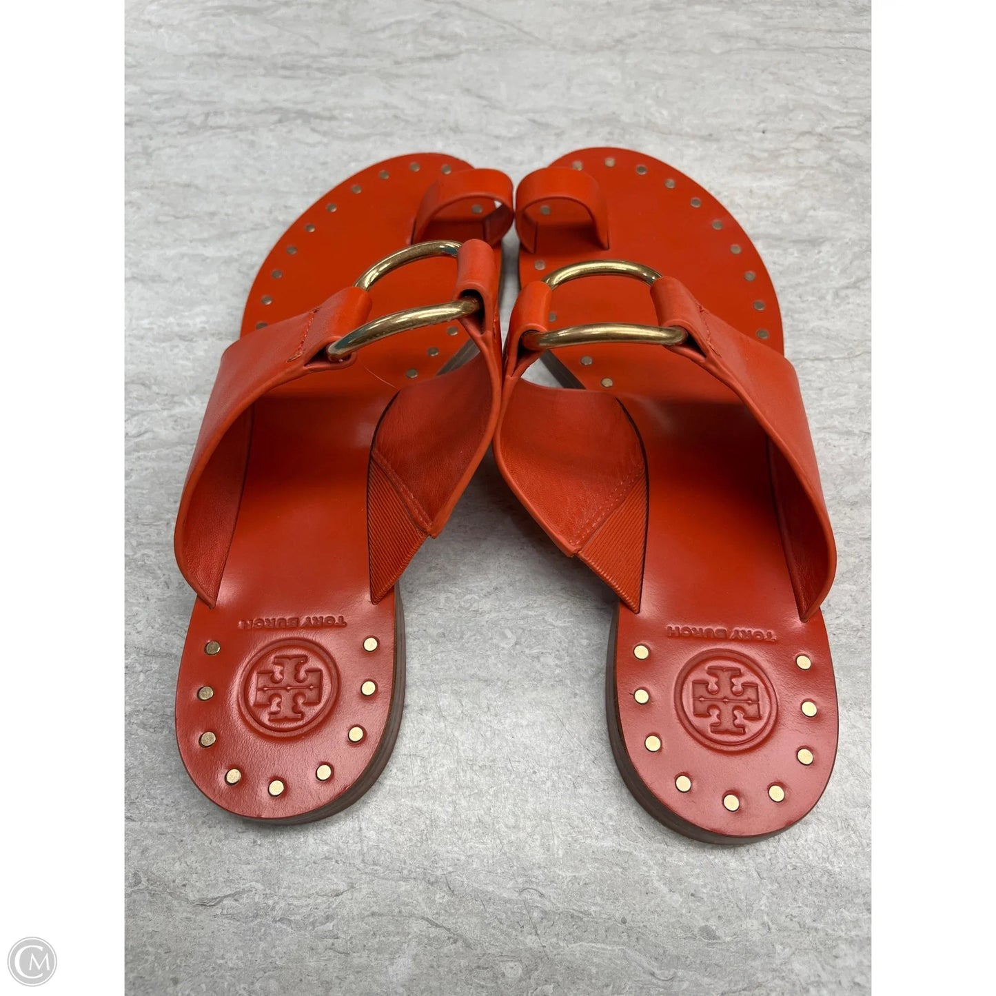 Sandals Designer By Tory Burch In Orange, Size: 7