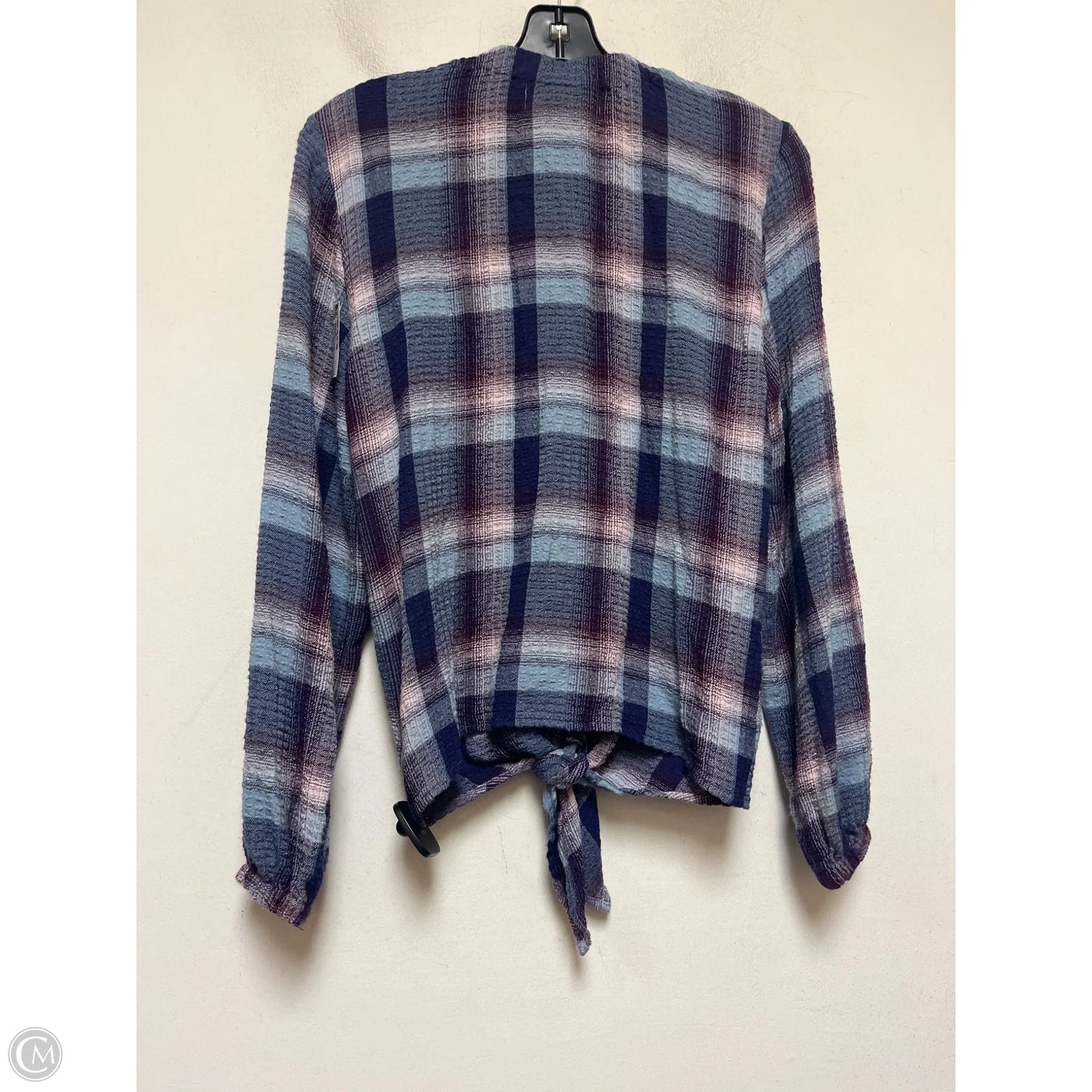 Top Long Sleeve By Cloth And Stone In Plaid Pattern, Size: Xs