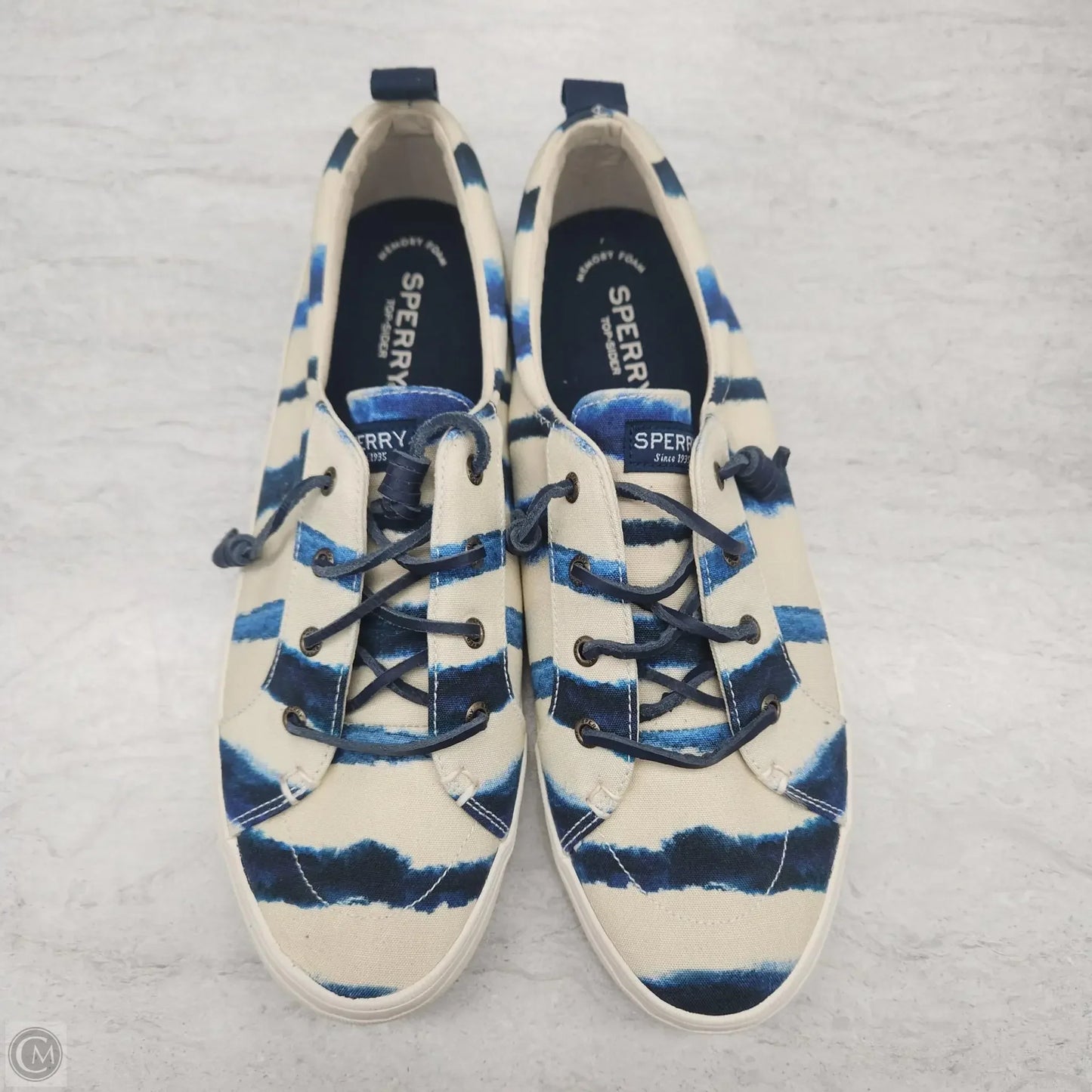 Shoes Flats By Sperry In Blue & Cream, Size: 11