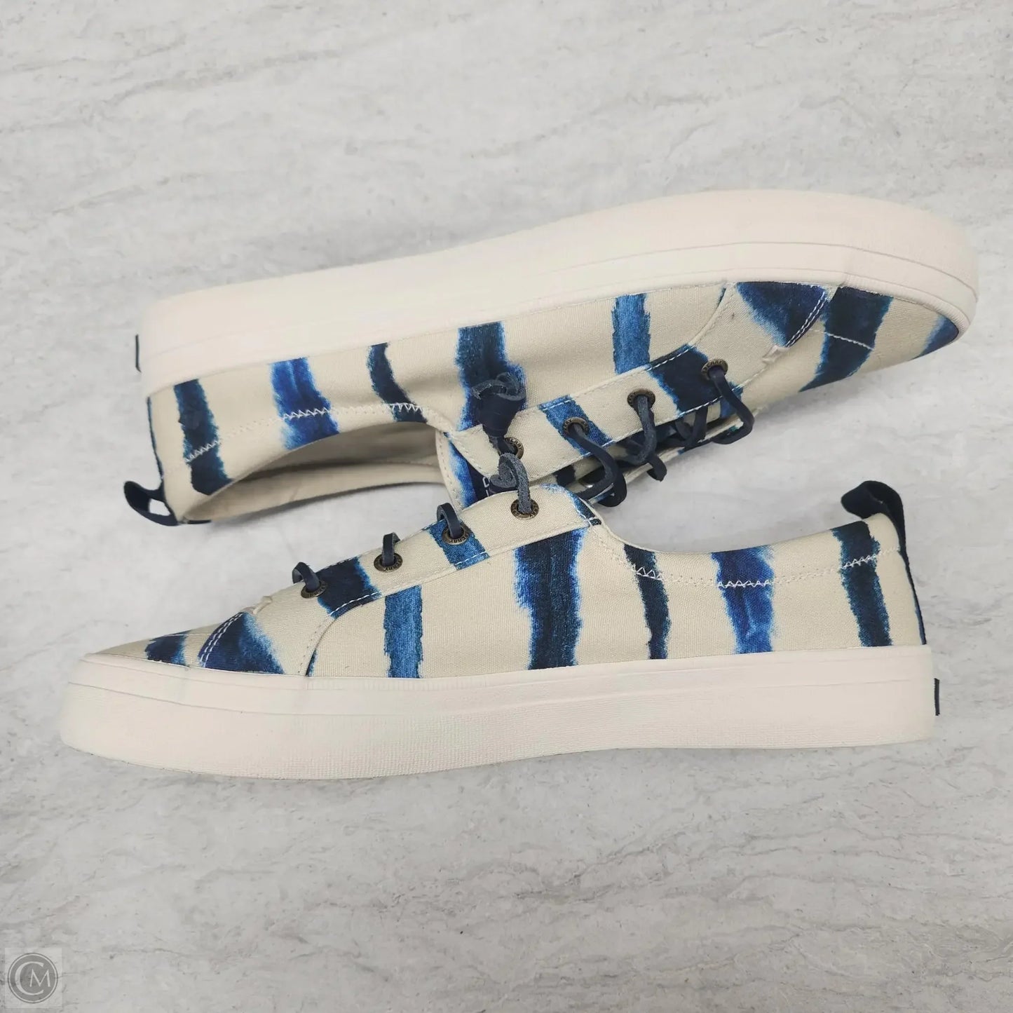 Shoes Flats By Sperry In Blue & Cream, Size: 11