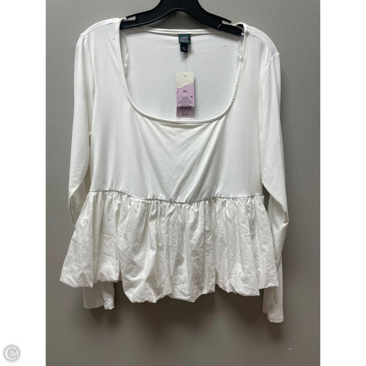 Top Long Sleeve By Wild Fable In White, Size: Xxl