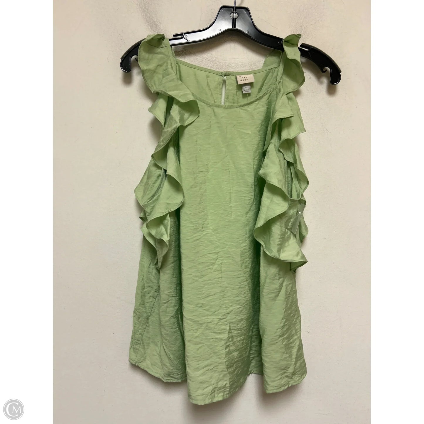 Tank Top By A New Day In Green, Size: 1x