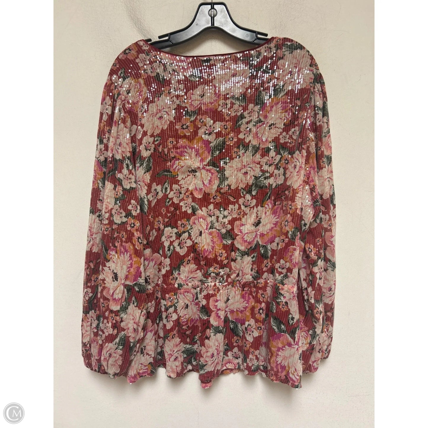 Top Long Sleeve By Lc Lauren Conrad In Floral Print, Size: 2x