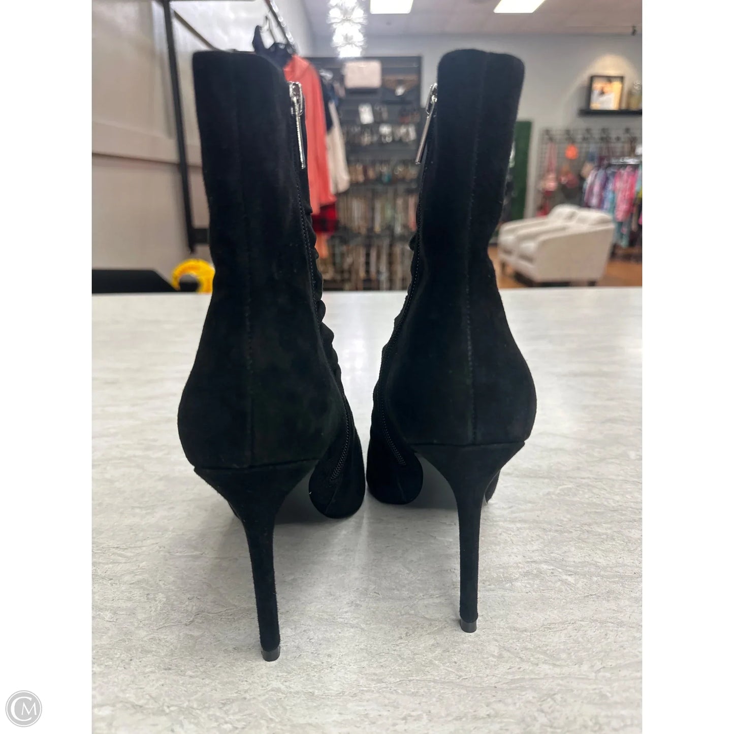 Boots Ankle Heels By Steve Madden In Black, Size: 7.5
