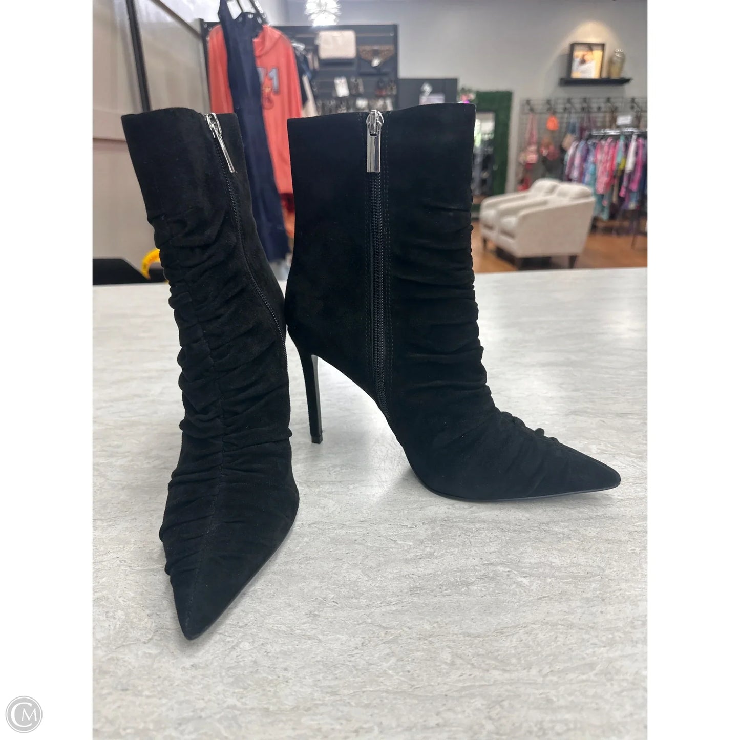 Boots Ankle Heels By Steve Madden In Black, Size: 7.5
