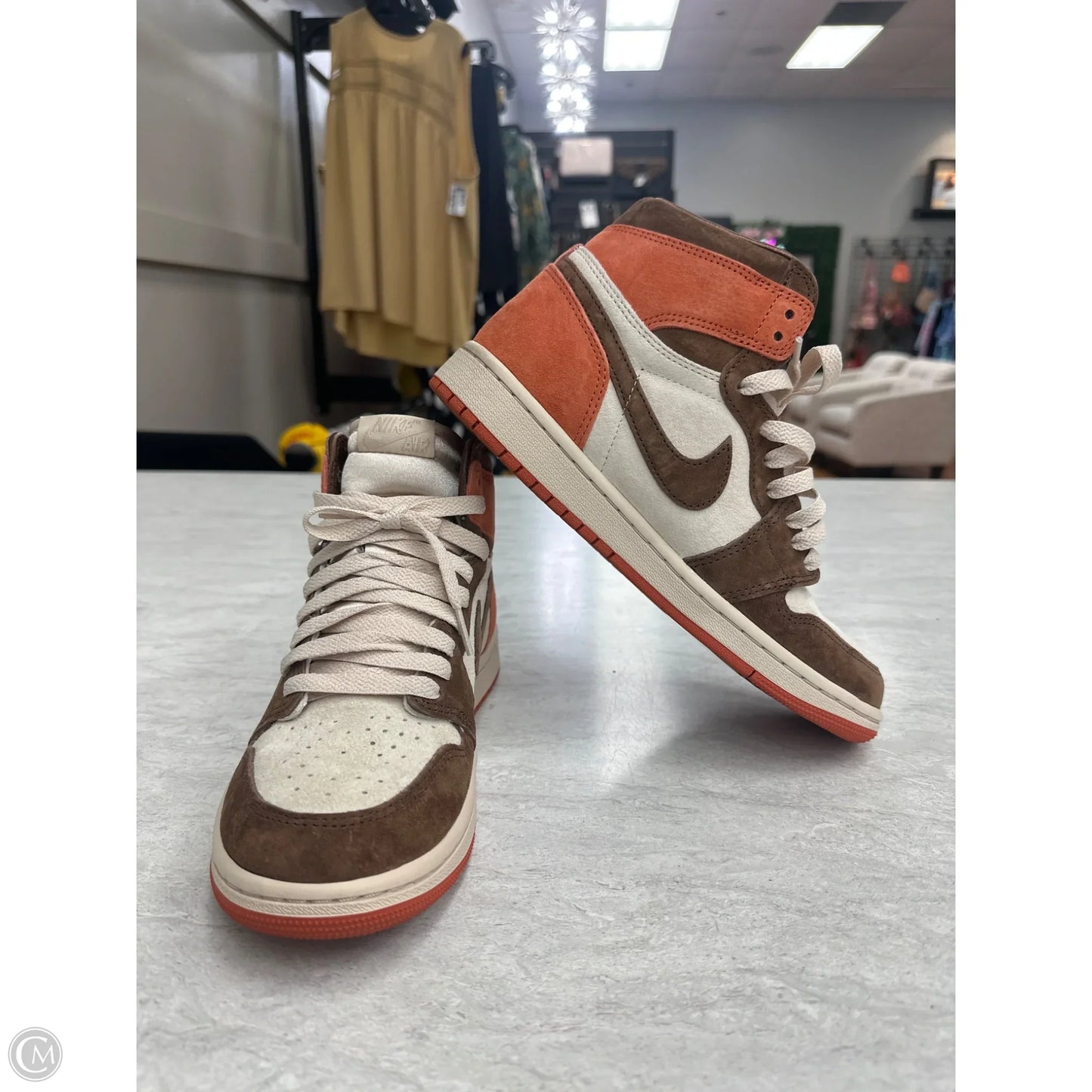 Shoes Sneakers By Nike In Brown & Orange, Size: 7.5