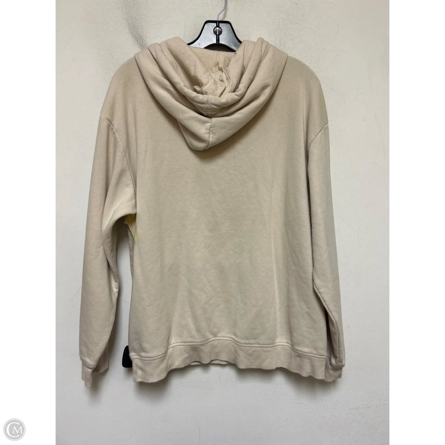 Sweatshirt Hoodie By H&m In Black & Cream, Size: M