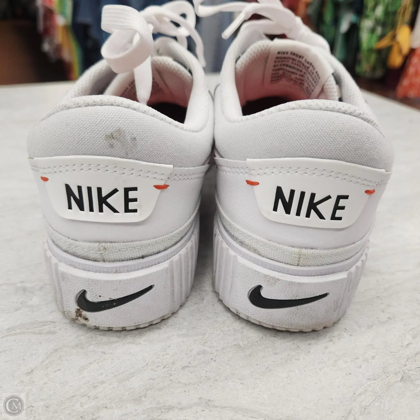 Shoes Sneakers By Nike In Orange & White, Size: 7.5