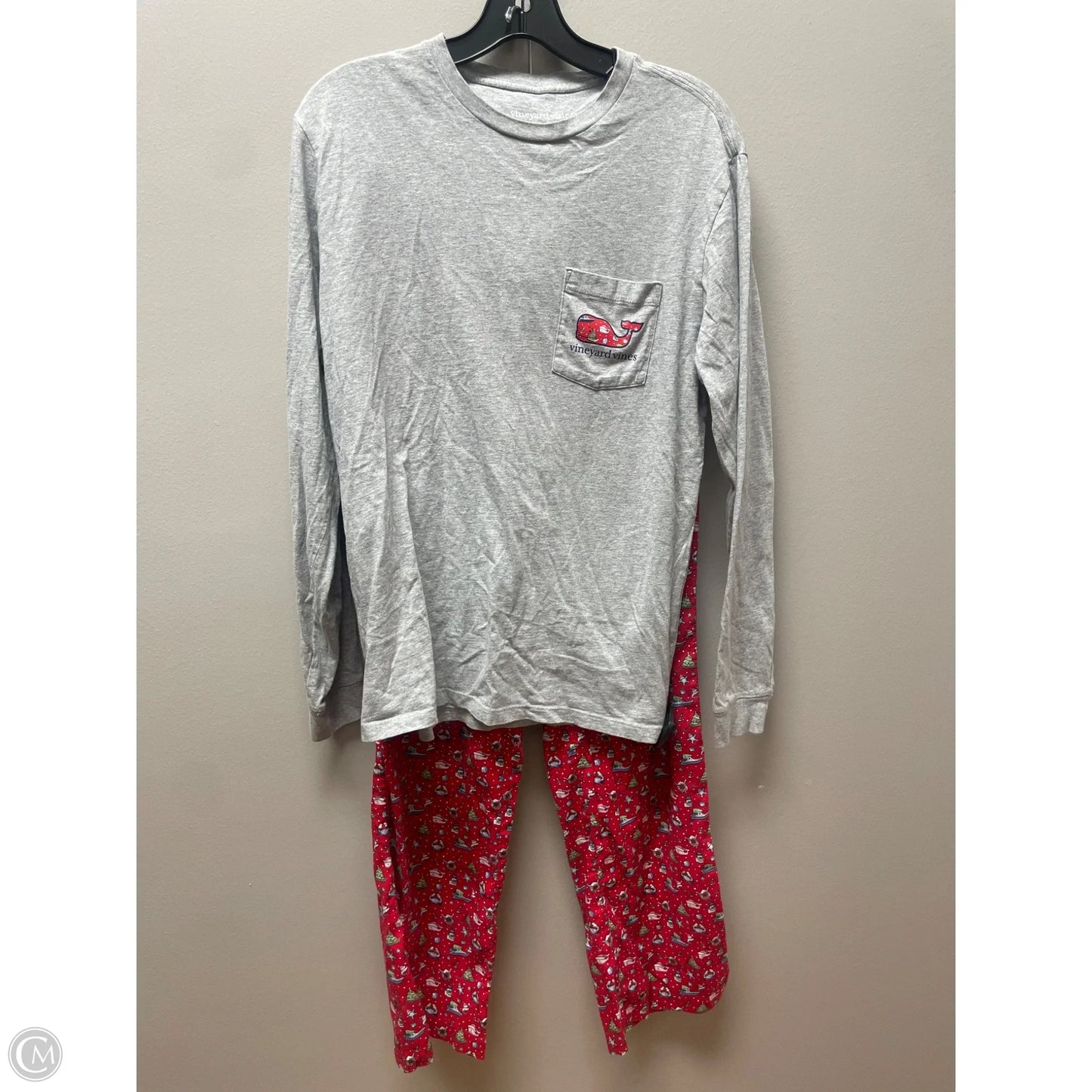 Pajamas 2pc By Vineyard Vines In Grey & Red, Size: Xs