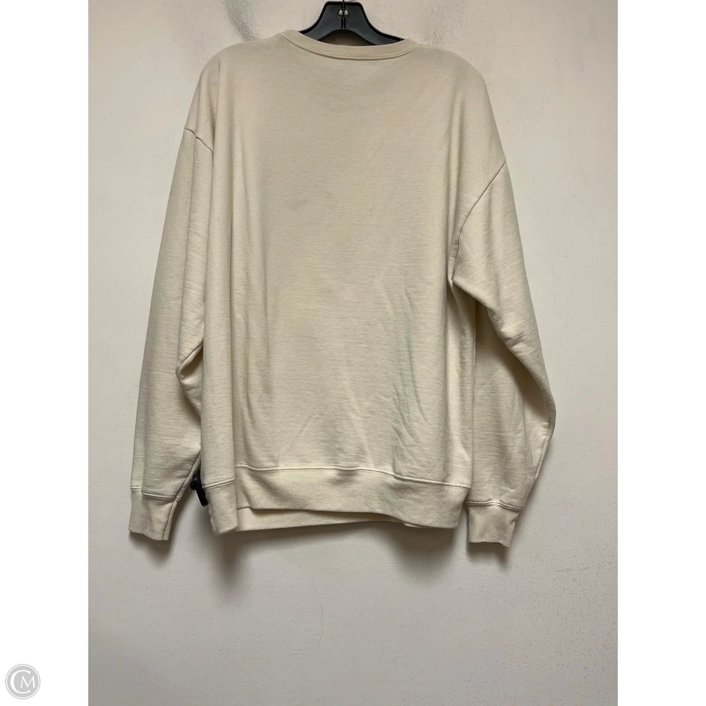 Sweatshirt Crewneck By Disney Store In Cream, Size: L