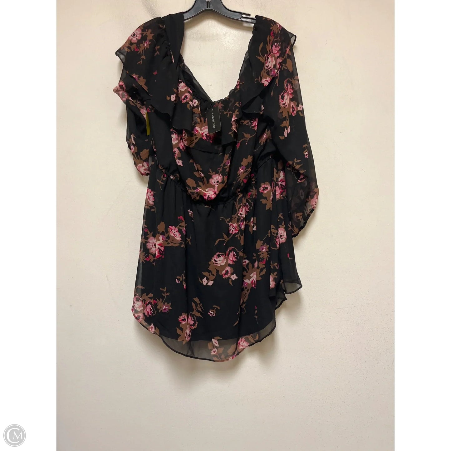 Top Long Sleeve By Lane Bryant In Black, Size: 3x