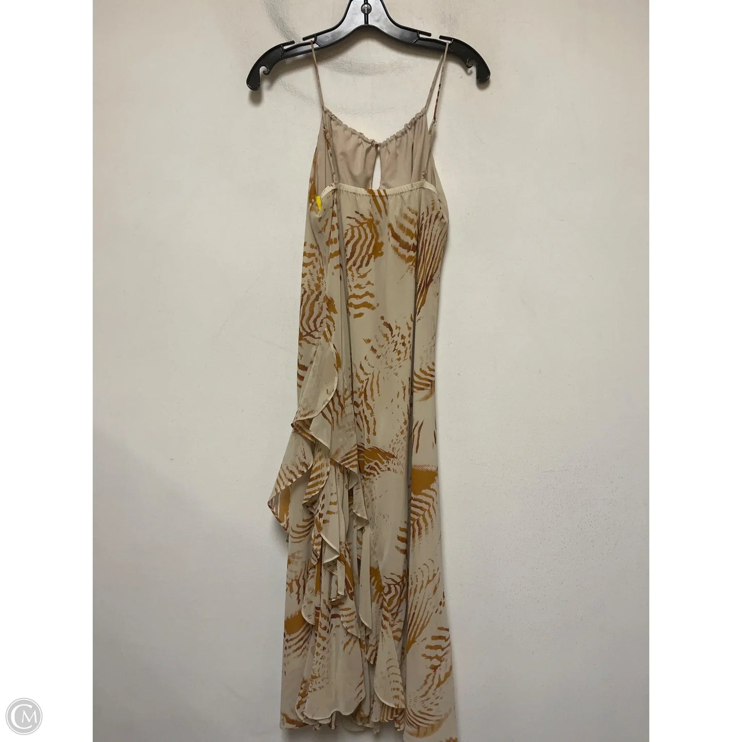 Dress Casual Midi By Banana Republic In Brown & Cream, Size: Xs