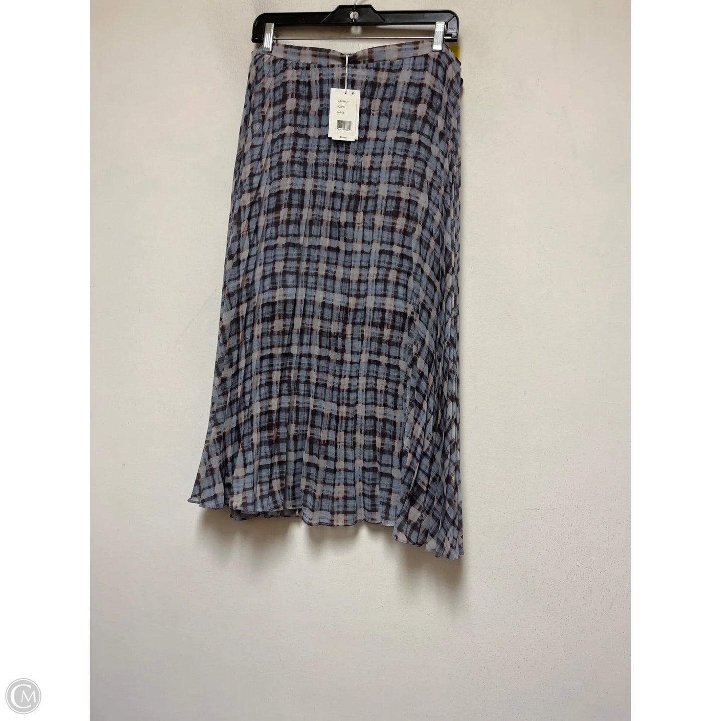 Skirt Midi By Clothes Mentor In Blue & Brown, Size: 12