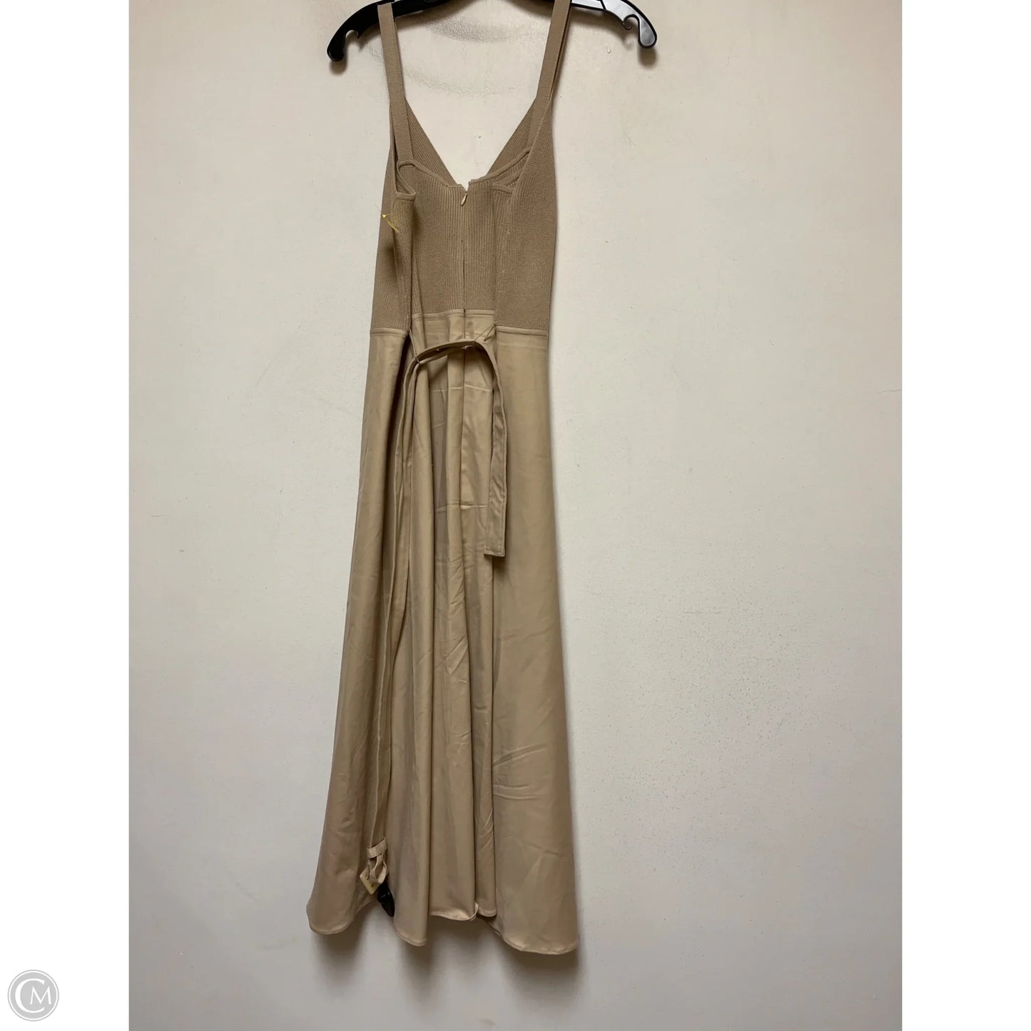 Dress Casual Midi By Ann Taylor In Tan, Size: M