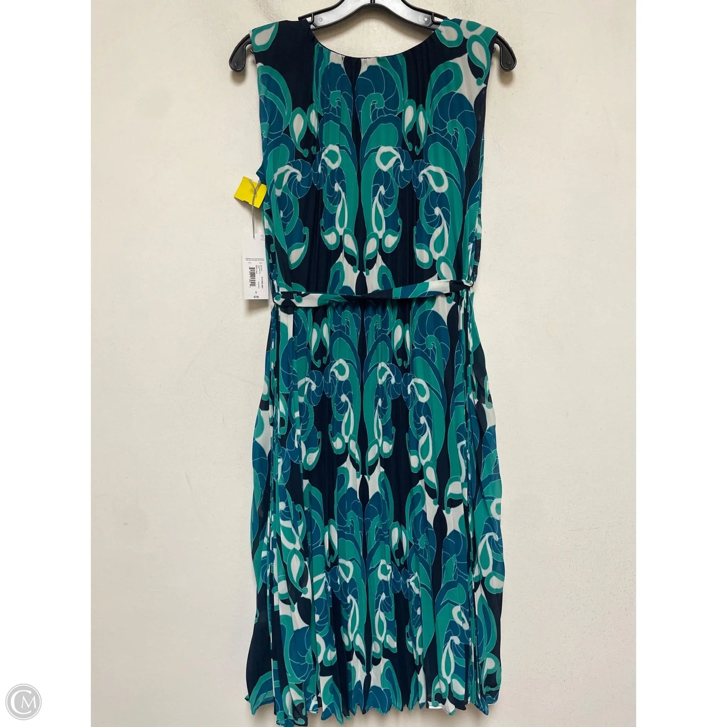 Dress Casual Midi By Liz Claiborne In Blue & Green, Size: S