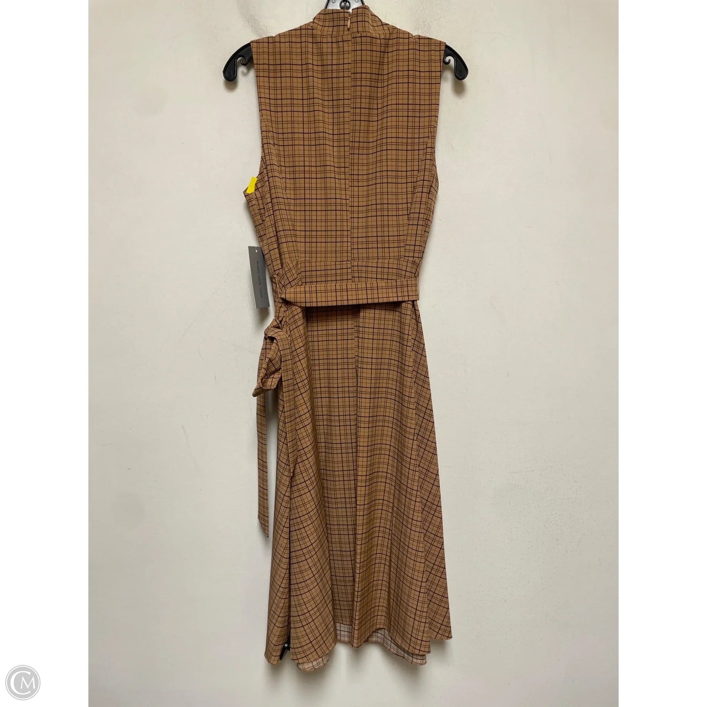 Dress Casual Midi By Marc New York In Black & Tan, Size: L