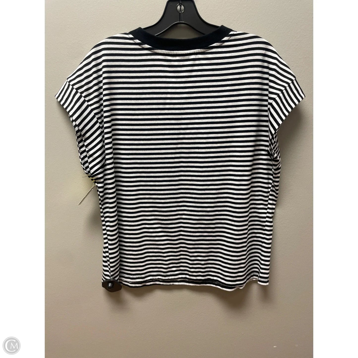 Top Short Sleeve By Disney Store In Striped Pattern, Size: L