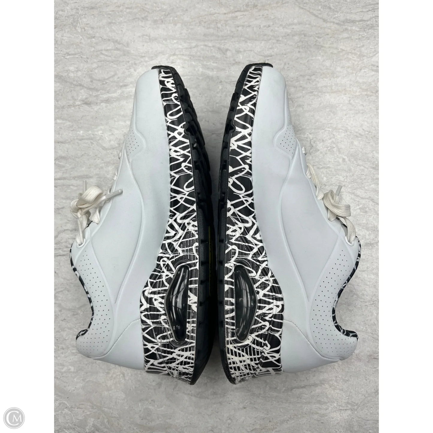 Shoes Athletic By Skechers In Black & White, Size: 7