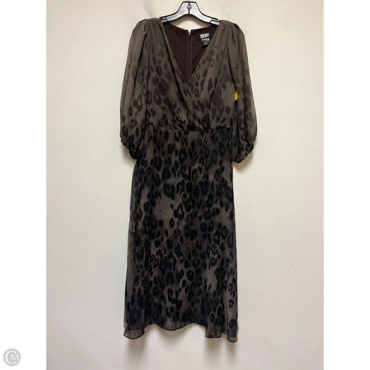 Dress Casual Midi By Dkny In Animal Print, Size: S