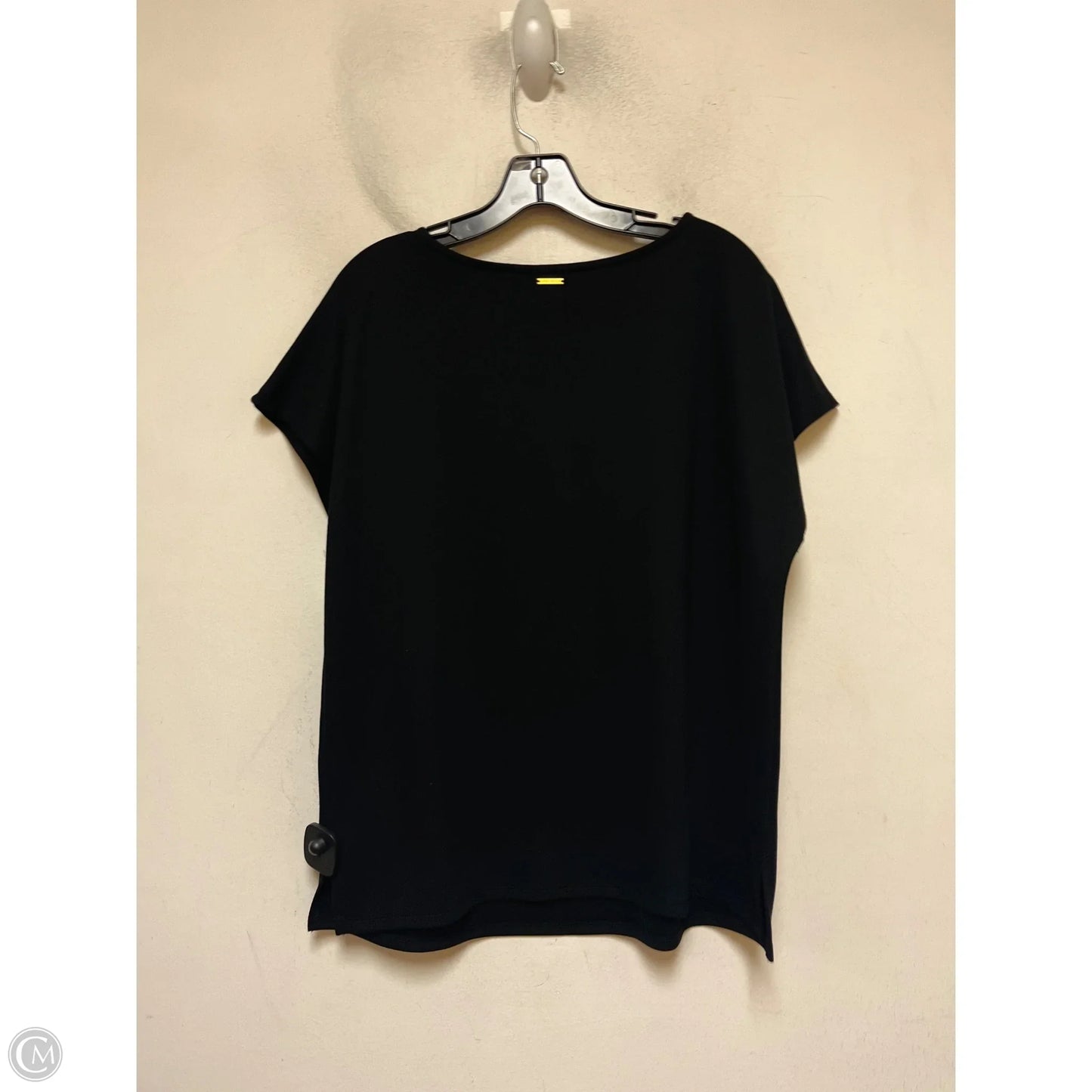 Top Short Sleeve By Anne Klein In Black, Size: M