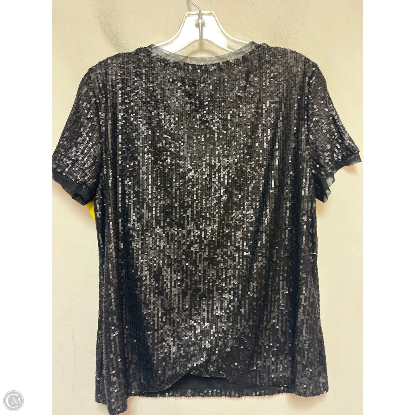 Top Short Sleeve By Anne Klein In Black, Size: M