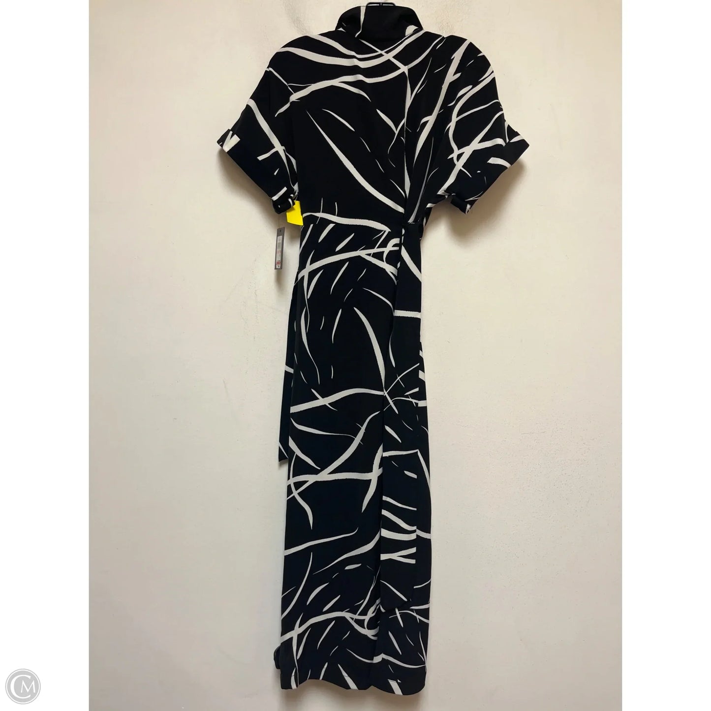 Dress Casual Maxi By Dkny In Black & White, Size: M