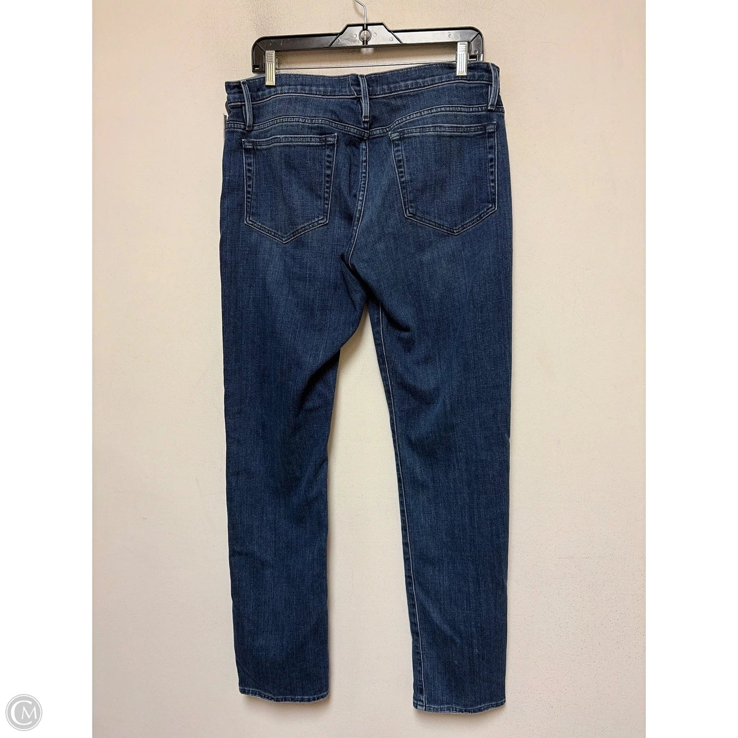 Jeans Straight By Frame In Blue Denim, Size: 10