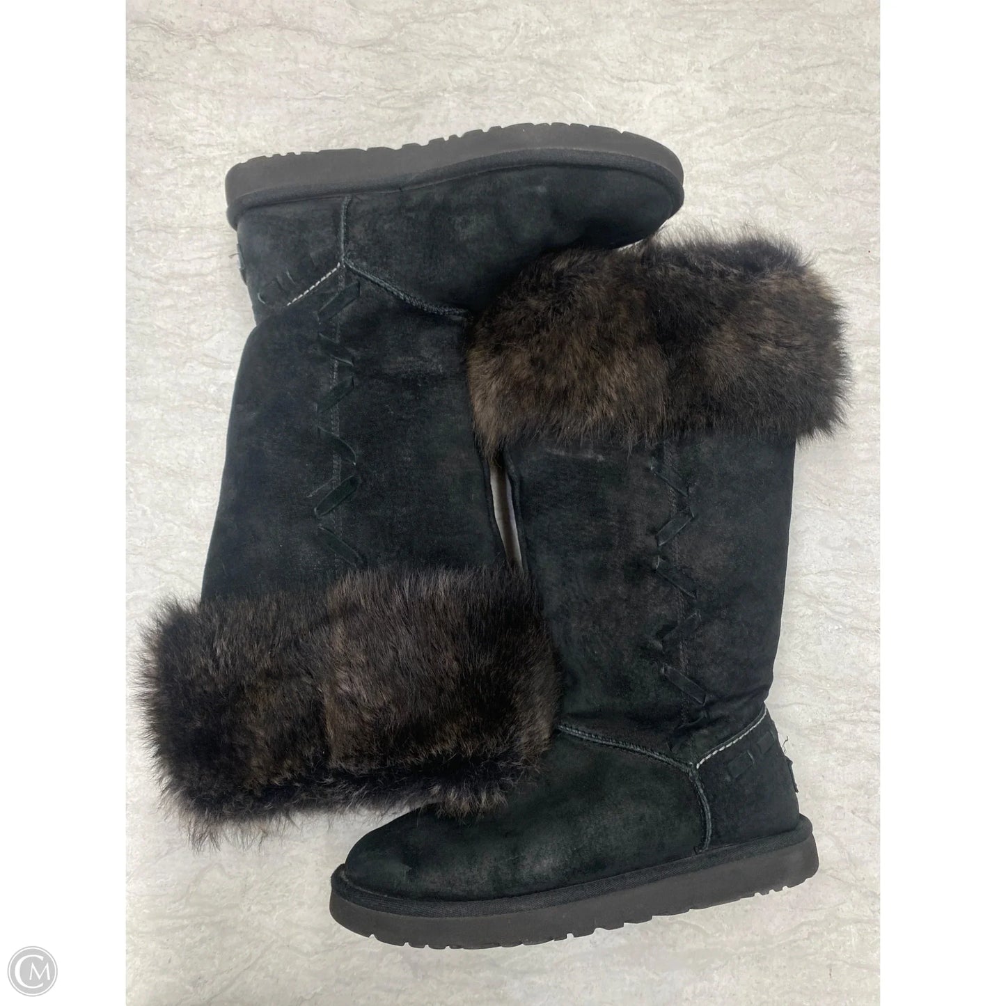 Boots Designer By Ugg In Black, Size: 8